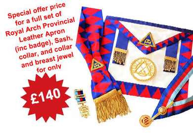 Provincial Royal Arch Apron, Sash, Collar and jewel