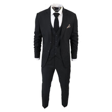 Load image into Gallery viewer, IM1 Men's Classic Plain Black 3 Piece Suit
