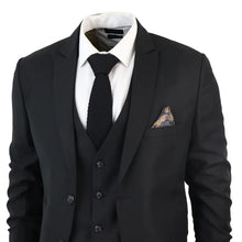 Load image into Gallery viewer, IM1 Men's Classic Plain Black 3 Piece Suit
