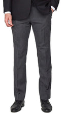 Load image into Gallery viewer, Scott Plain Fronted Classic Striped Masonic Trouser For Men in Black, 36S-54R