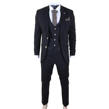 Load image into Gallery viewer, IM32 - Men's Black 3 Piece Tailored Fit Suit
