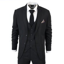 Load image into Gallery viewer, IM1 Men's Classic Plain Black 3 Piece Suit