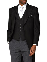 Load image into Gallery viewer, Scott Masonic Herringbone Wool Tailcoat For Men in Black, 34S-60R