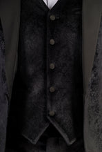 Load image into Gallery viewer, AK-26 - Men's Black 3 Piece Velvet Wedding Tuxedo Suit