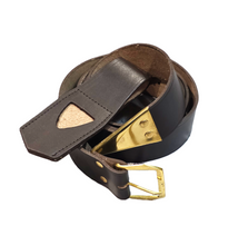 Load image into Gallery viewer, Knights Templar KT Leather Belt  &amp;Frog