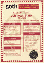 Load image into Gallery viewer, Masonic Anniversary Certificate – 50th, 60th &amp; Beyond