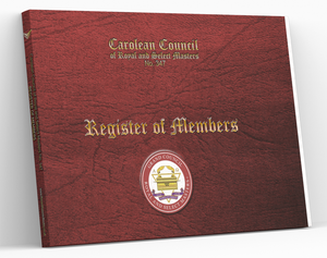Masonic Members Record Book - Royal & Select Masters