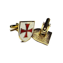 Load image into Gallery viewer, Knights Templar KT Shield Cufflink Set