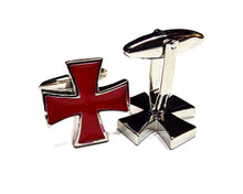 Load image into Gallery viewer, Knights Templar Cross Cufflinks