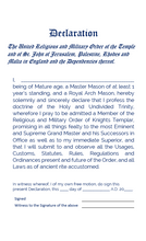 Load image into Gallery viewer, Knight Templar Masonic Declaration Book (A5)