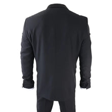 Load image into Gallery viewer, AK-22 - Men's Double Breasted Black Tuxedo Dinner Wedding Suit