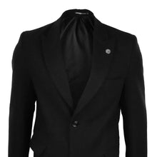 Load image into Gallery viewer, Men's Full Length Overcoat Mac Jacket Wool Feel Charcoal Black 1920s Blinders