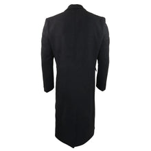 Load image into Gallery viewer, Men's Full Length Overcoat Mac Jacket Wool Feel Charcoal Black 1920s Blinders