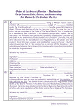Load image into Gallery viewer, Order of Secret Monitor OSM - Masonic Declaration Book