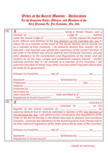 Load image into Gallery viewer, Order of Secret Monitor OSM - Masonic Declaration Book