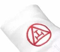 Load image into Gallery viewer, WHITE ROYAL ARCH COTTON GLOVES c/w TRIPLE TAU