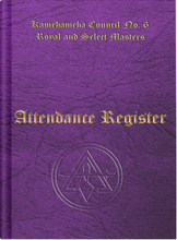 Load image into Gallery viewer, Council of Royal &amp; Select Masters (US) - York Rite - Attendance Register