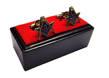 Load image into Gallery viewer, Craft Square &amp; Compasses 'G' Cufflinks