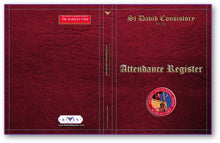 Load image into Gallery viewer, Masonic Attendance Book - Scarlet Cord