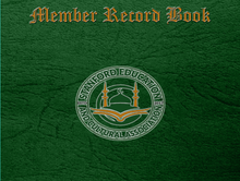 Load image into Gallery viewer, Green member record book for educational association