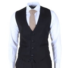 Load image into Gallery viewer, IM30 - Men's Black 3 Piece Stitch Lapel Formal Suit
