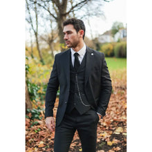 Load image into Gallery viewer, James - Men's Classic 3 Piece Black Suit