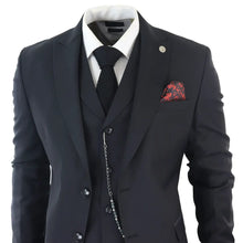 Load image into Gallery viewer, James - Men's Classic 3 Piece Black Suit