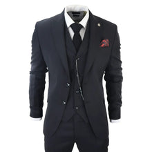 Load image into Gallery viewer, James - Men's Classic 3 Piece Black Suit
