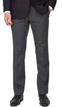 Load image into Gallery viewer, Scott Plain Fronted Classic Striped Masonic Trouser For Men in Black, 36S-54R