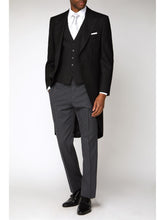 Load image into Gallery viewer, Scott Masonic Herringbone Wool Tailcoat For Men in Black, 34S-60R