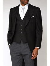 Load image into Gallery viewer, Scott Masonic Herringbone Wool Tailcoat For Men in Black, 34S-60R