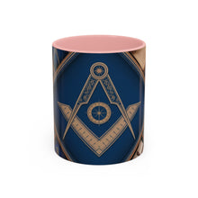 Load image into Gallery viewer, Ready-to-Go Coloured Rim Masonic Mug – 11oz