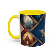 Load image into Gallery viewer, Ready-to-Go Coloured Rim Masonic Mug – 11oz