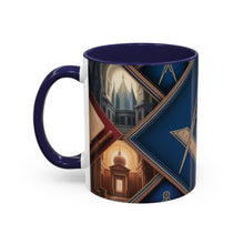 Load image into Gallery viewer, Ready-to-Go Coloured Rim Masonic Mug – 11oz