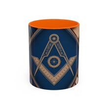 Load image into Gallery viewer, Ready-to-Go Coloured Rim Masonic Mug – 11oz