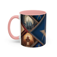 Load image into Gallery viewer, Ready-to-Go Coloured Rim Masonic Mug – 11oz