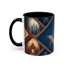 Load image into Gallery viewer, Ready-to-Go Coloured Rim Masonic Mug – 11oz
