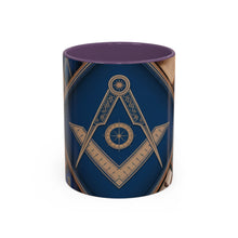 Load image into Gallery viewer, Ready-to-Go Coloured Rim Masonic Mug – 11oz