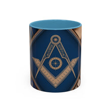 Load image into Gallery viewer, Ready-to-Go Coloured Rim Masonic Mug – 11oz