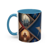 Load image into Gallery viewer, Ready-to-Go Coloured Rim Masonic Mug – 11oz
