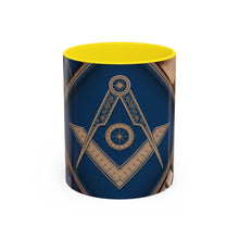 Load image into Gallery viewer, Ready-to-Go Coloured Rim Masonic Mug – 11oz