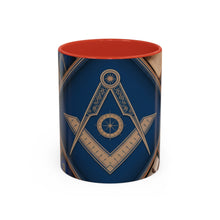 Load image into Gallery viewer, Ready-to-Go Coloured Rim Masonic Mug – 11oz