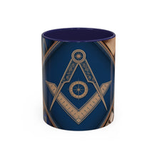 Load image into Gallery viewer, Ready-to-Go Coloured Rim Masonic Mug – 11oz