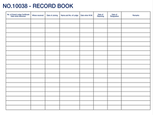 Masonic Members Record Book - Craft