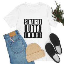 Load image into Gallery viewer, Straight Outta Lodge - Unisex Jersey Short Sleeve Tee