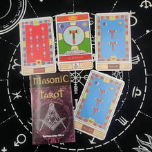 Load image into Gallery viewer, 2022 MASONIC TAROT DECK cards Patricio Diaz Silva esoteric fortune telling tarot reading with instructions masonic symbolism