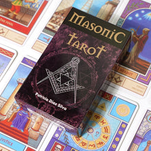 Load image into Gallery viewer, 2022 MASONIC TAROT DECK cards Patricio Diaz Silva esoteric fortune telling tarot reading with instructions masonic symbolism