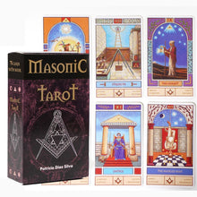 Load image into Gallery viewer, 2022 MASONIC TAROT DECK cards Patricio Diaz Silva esoteric fortune telling tarot reading with instructions masonic symbolism