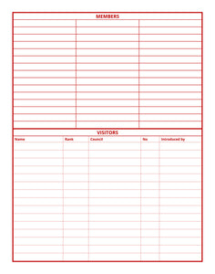 Masonic Attendance Book - Royal and Select Masters