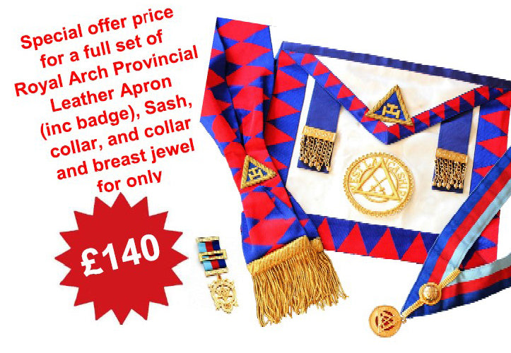 Provincial Royal Arch Apron, Sash, Collar and jewel